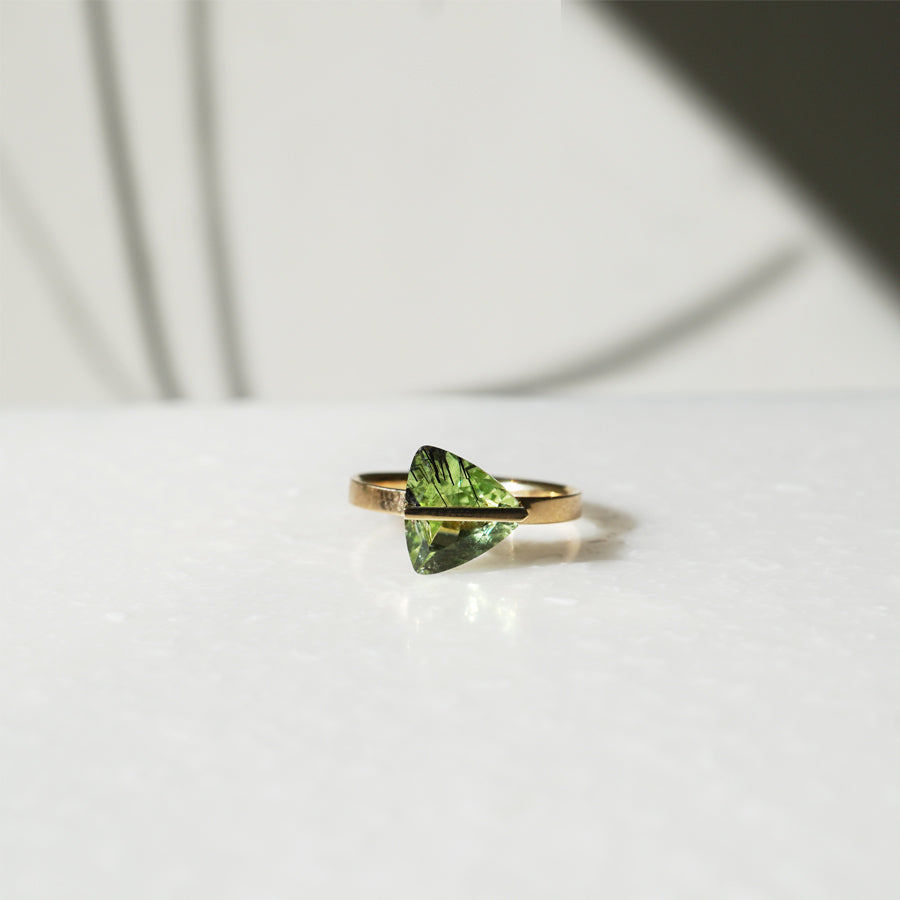 BAND RING RUTIL PERIDOT#3672