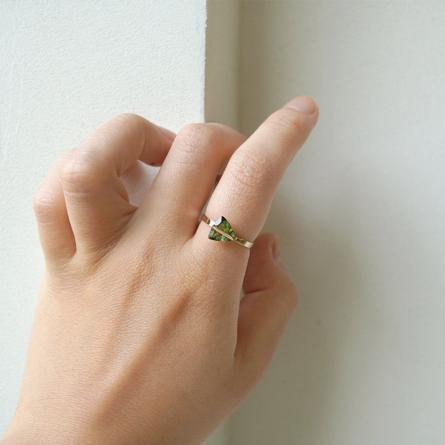 BAND RING RUTIL PERIDOT#3493