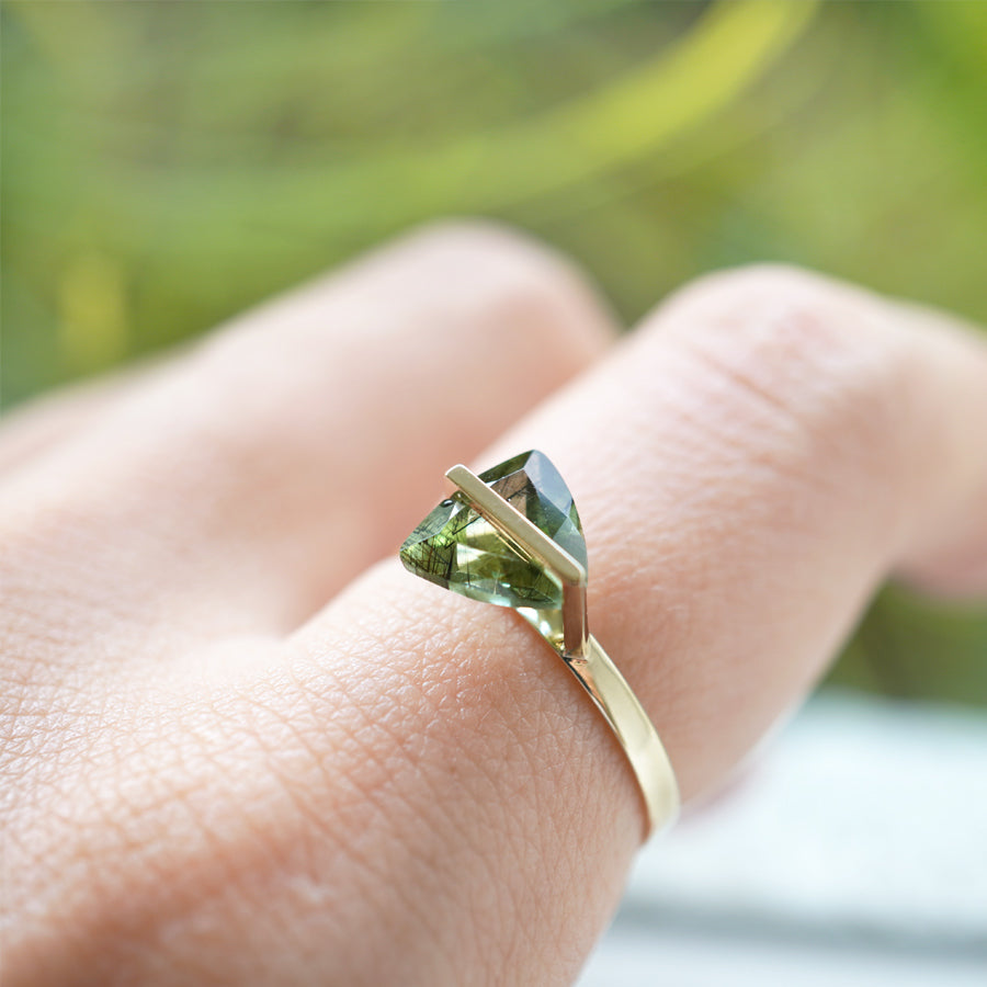 BAND RING RUTIL PERIDOT#3493