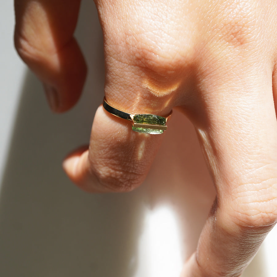 BAND RING RUTIL PERIDOT#3671