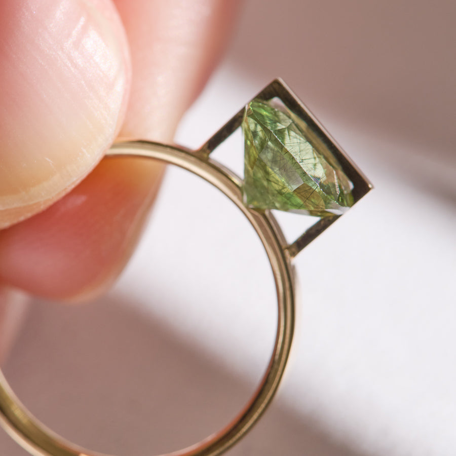 BAND RING RUTIL PERIDOT#4087