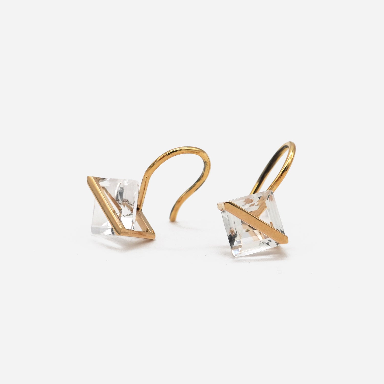 BAND EARRING QUARTZ #3840