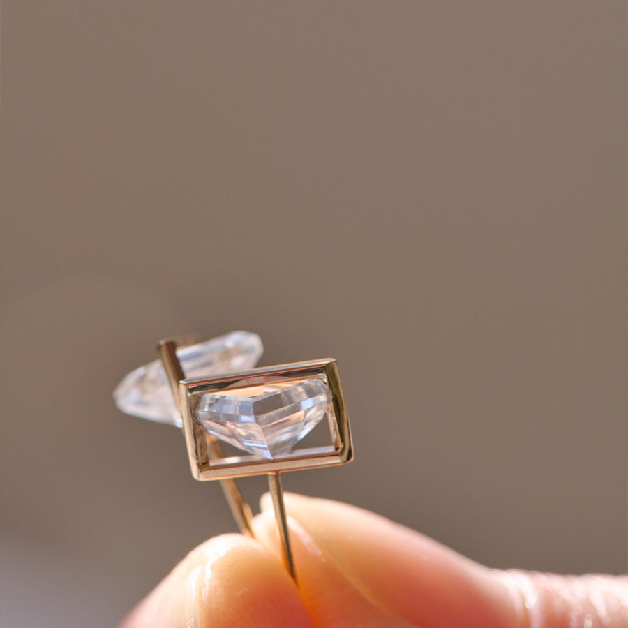 BAND EARRING QUARTZ #4094