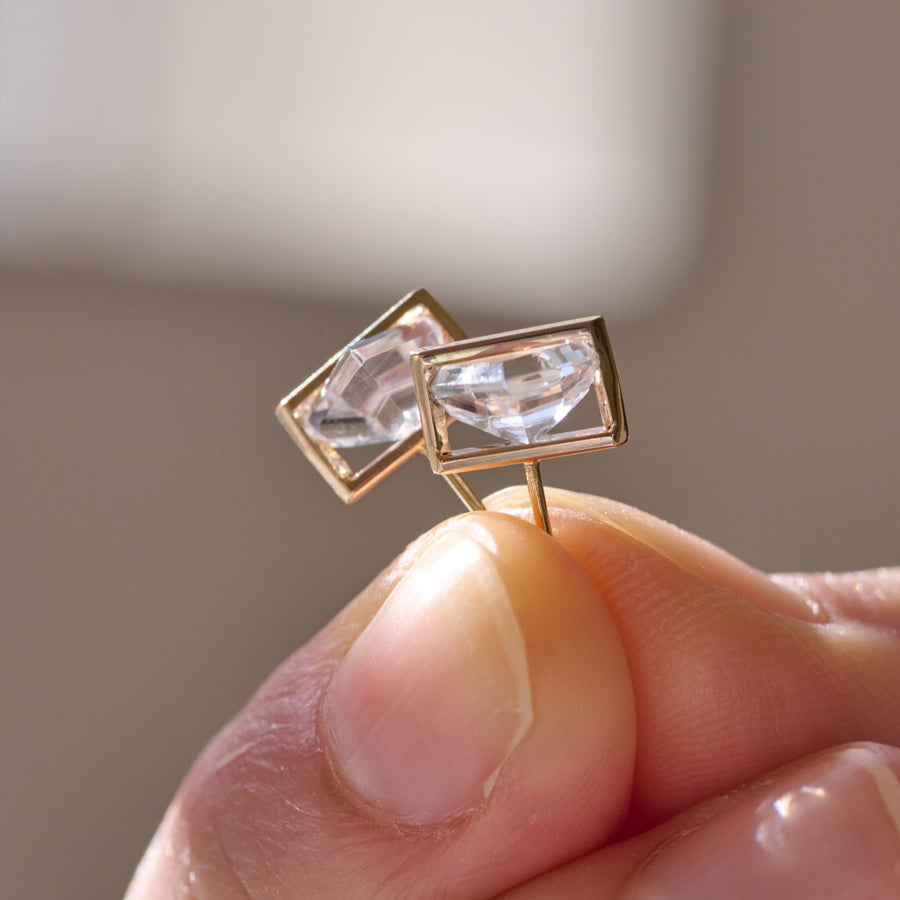 BAND EARRING QUARTZ #4094