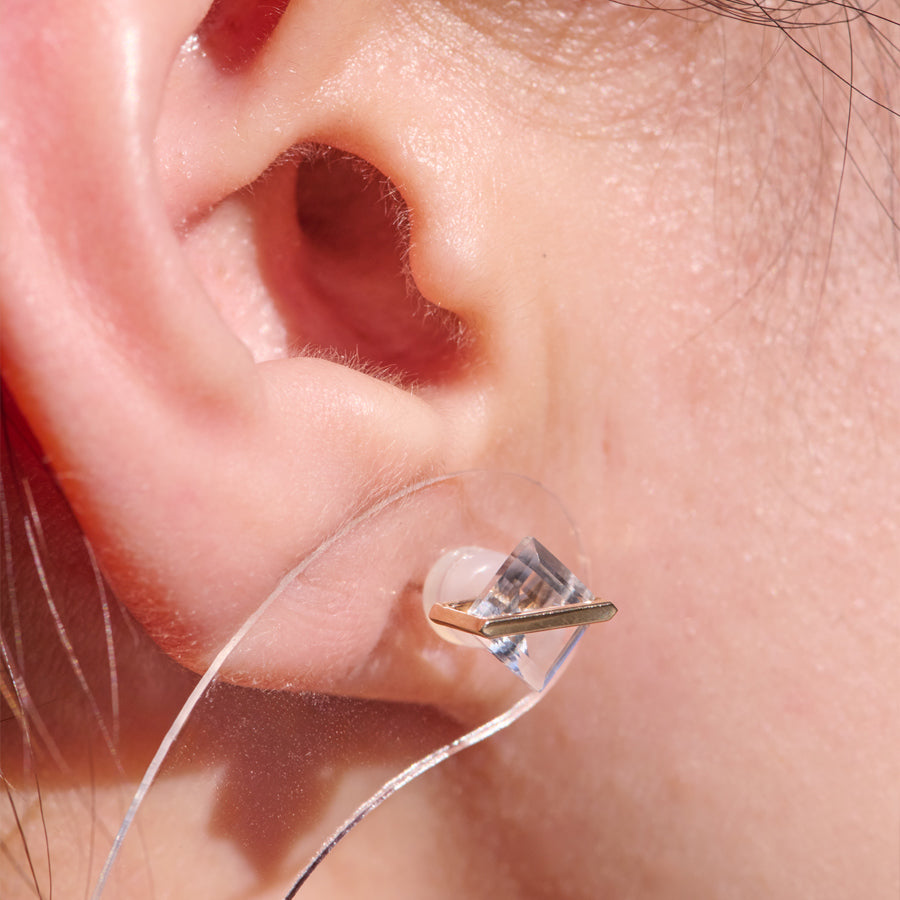 BAND EARRING QUARTZ #4094