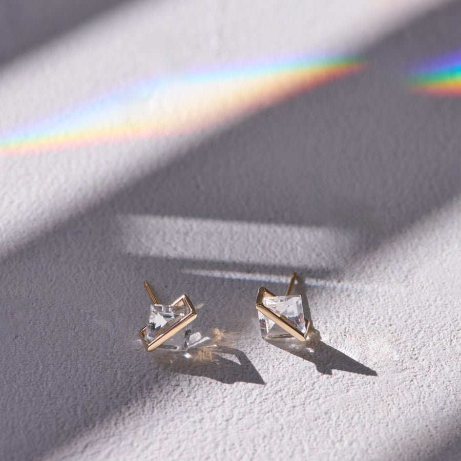 BAND EARRING QUARTZ #4094