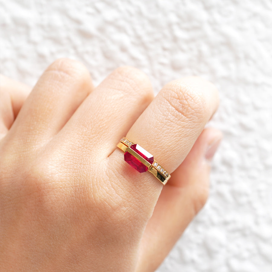 BAND RING RUBY #2931