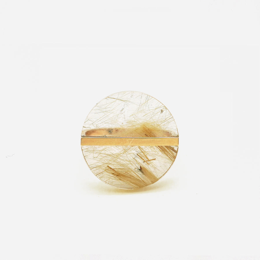 SLICE RING RUTILQUARTZ#4063
