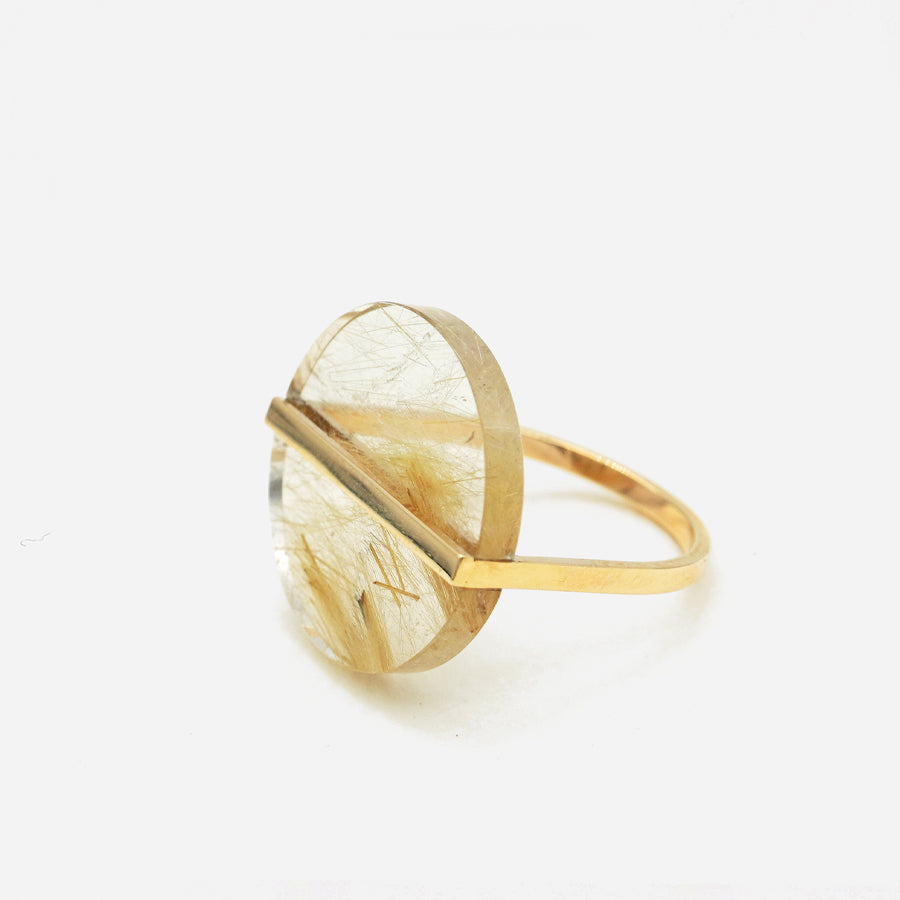 SLICE RING RUTILQUARTZ#4063