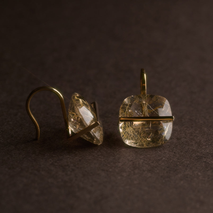 BAND EARRINGS RUTIL QUARTZ #3906
