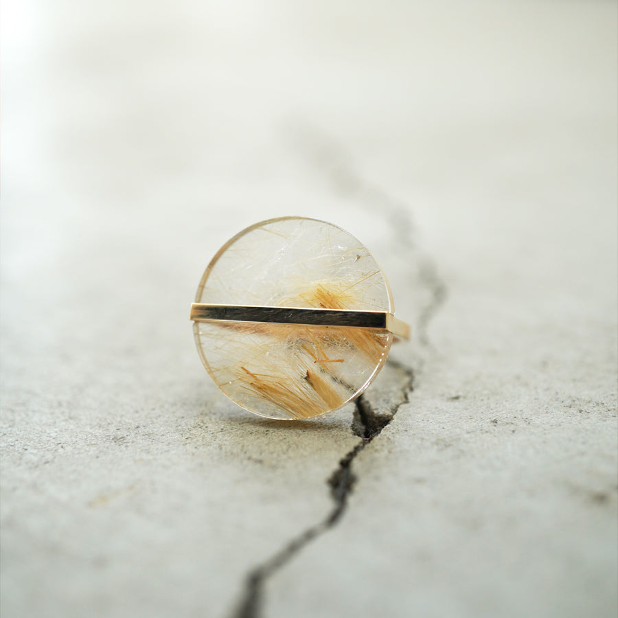SLICE RING RUTILQUARTZ#4063