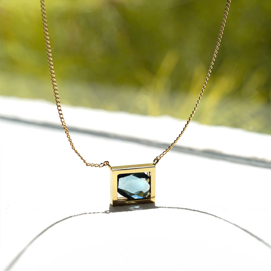 FRAME SAPPHIRE NECKLACE #3289