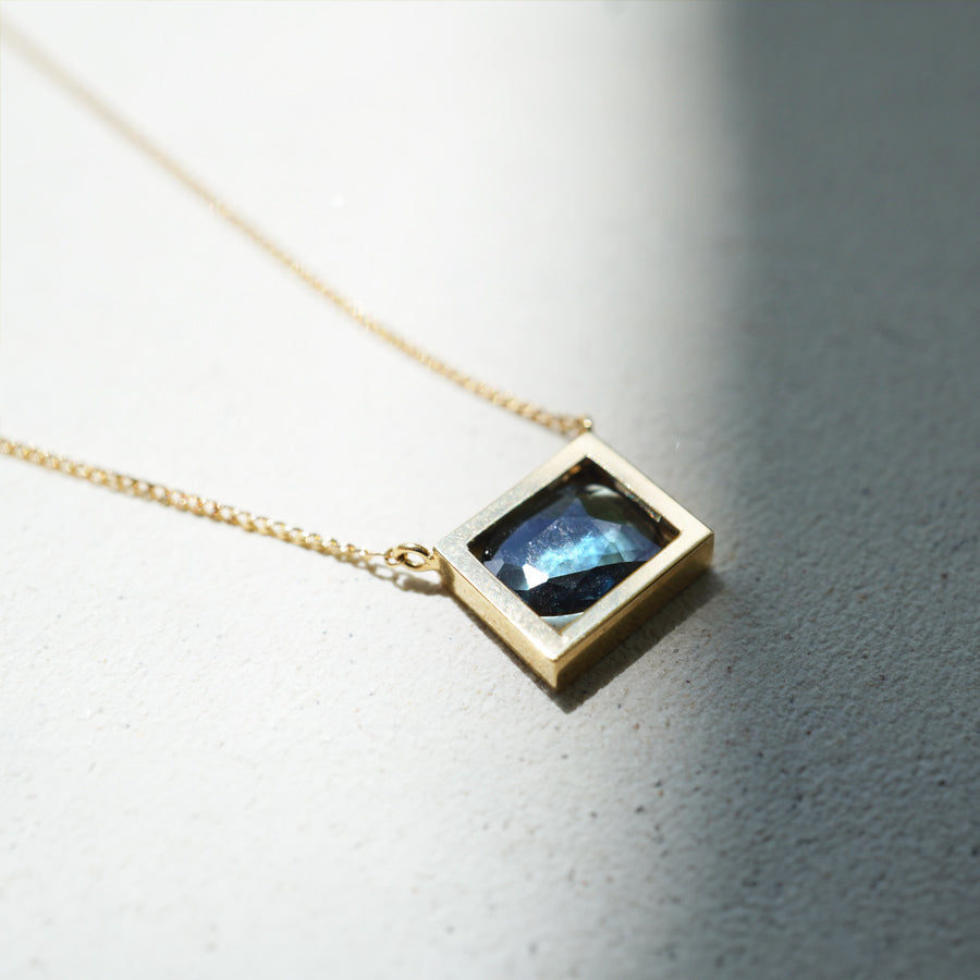 FRAME SAPPHIRE NECKLACE #3289