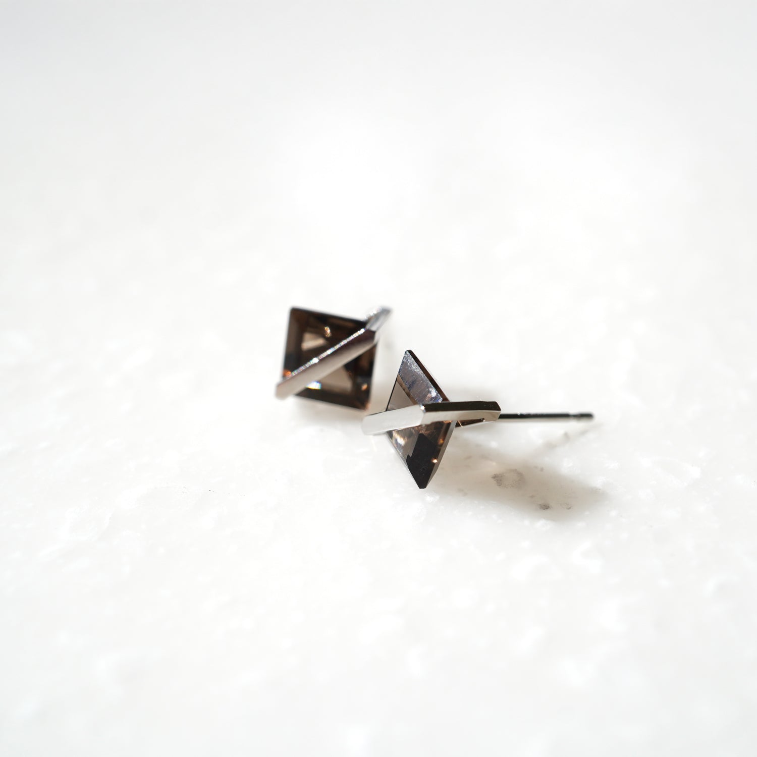 BAND EARRINGS SMOKY QUARTZ #3733