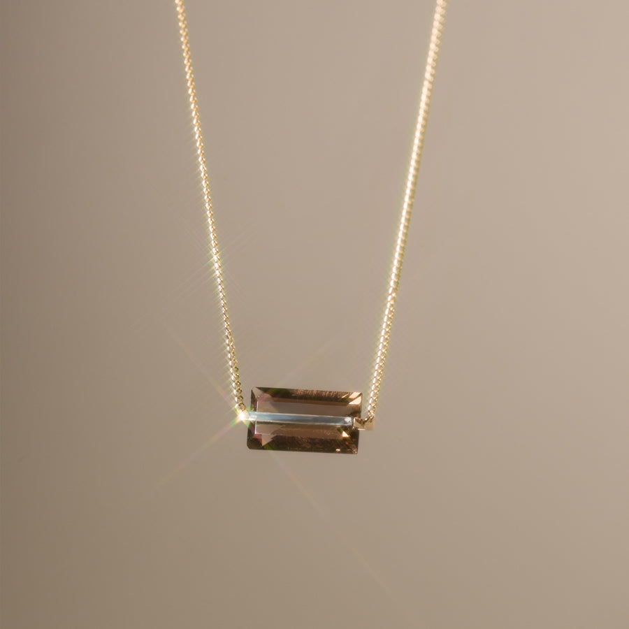 BAND NECKLACE SMOKY QUARTZ #4108