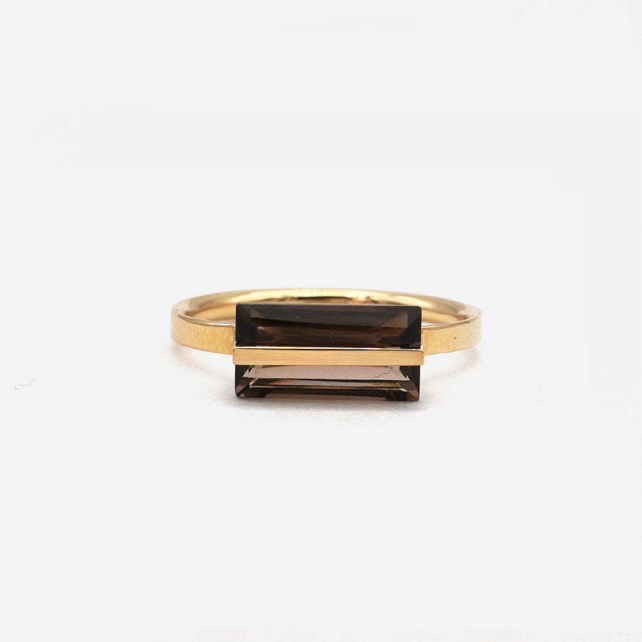 BAND RING SMOKY QUARTZ#3617