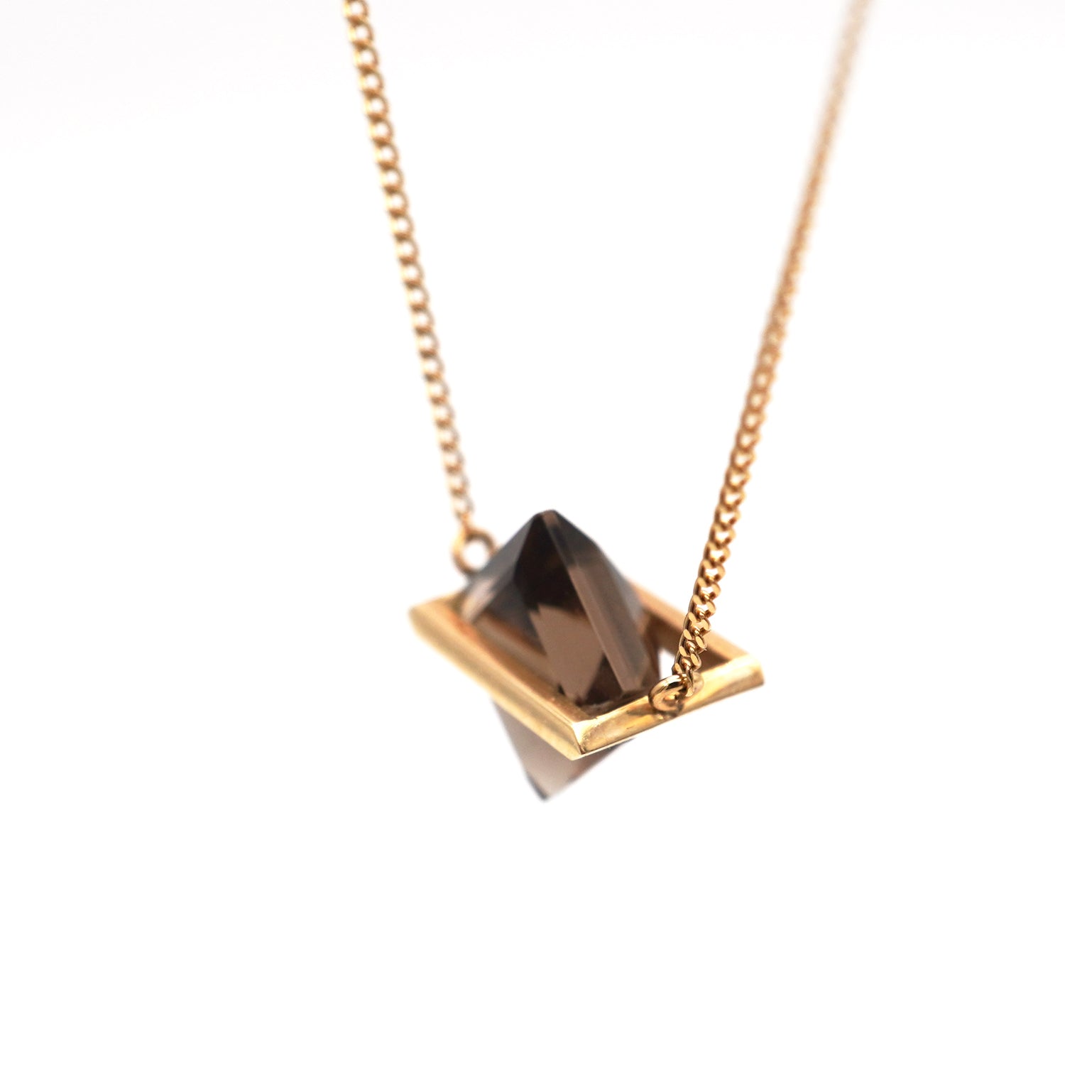 BAND NECKLACE SMOKY QUARTZ #3734