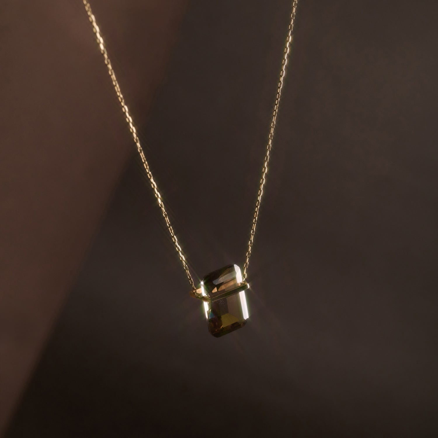 BAND NECKLACE SMOKY QUARTZ #3166