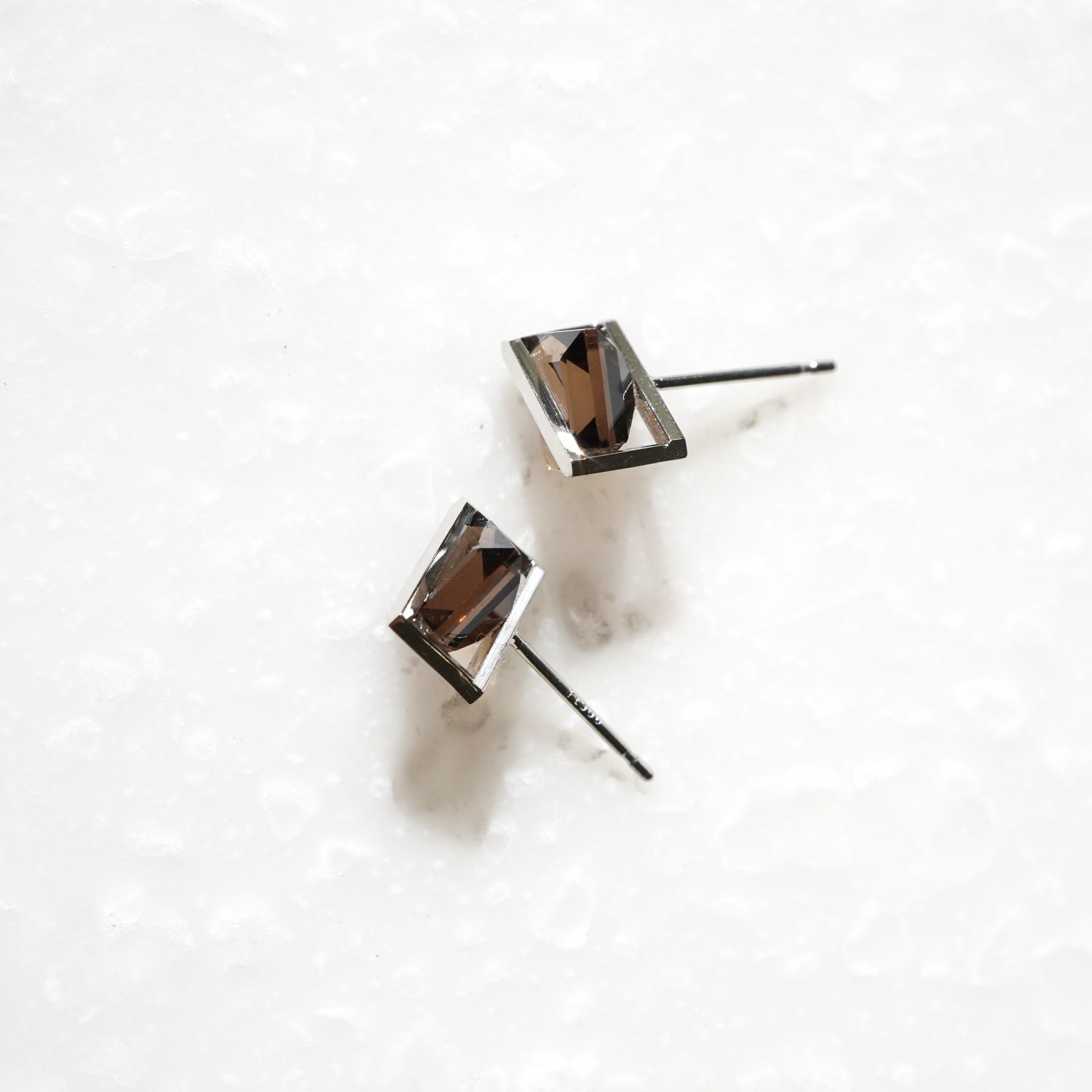 BAND EARRINGS SMOKY QUARTZ #3733