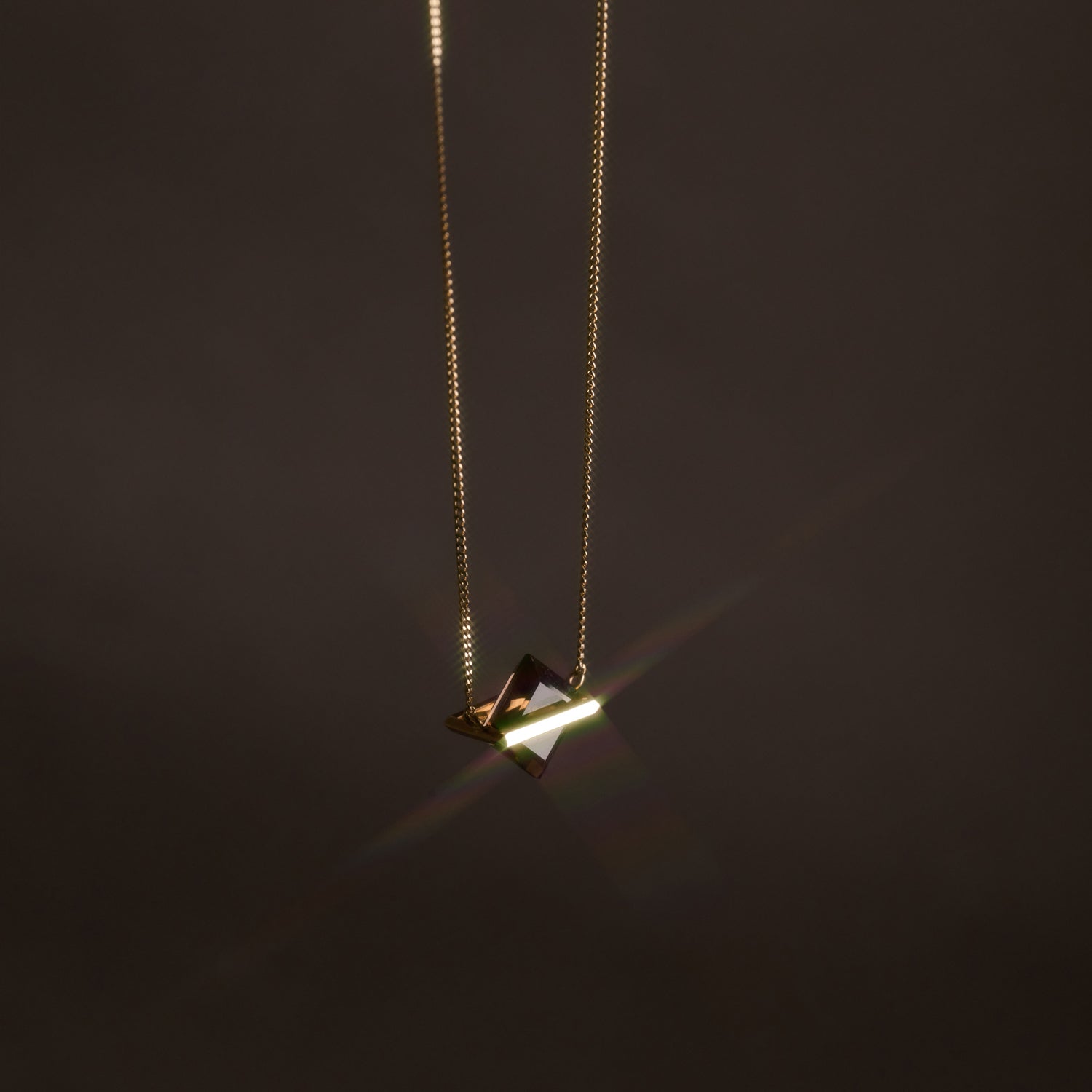 BAND NECKLACE SMOKY QUARTZ #3734