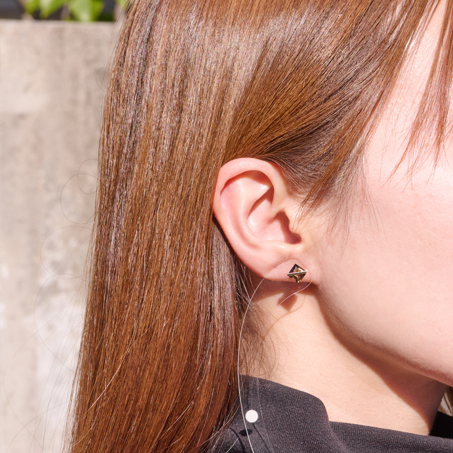 BAND EARRINGS SMOKY QUARTZ #4091