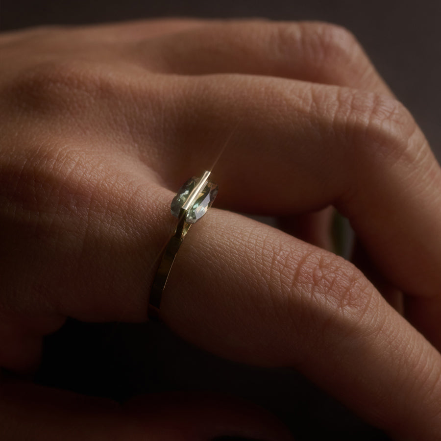 BAND RING OREGON SUNSTONE  #3812