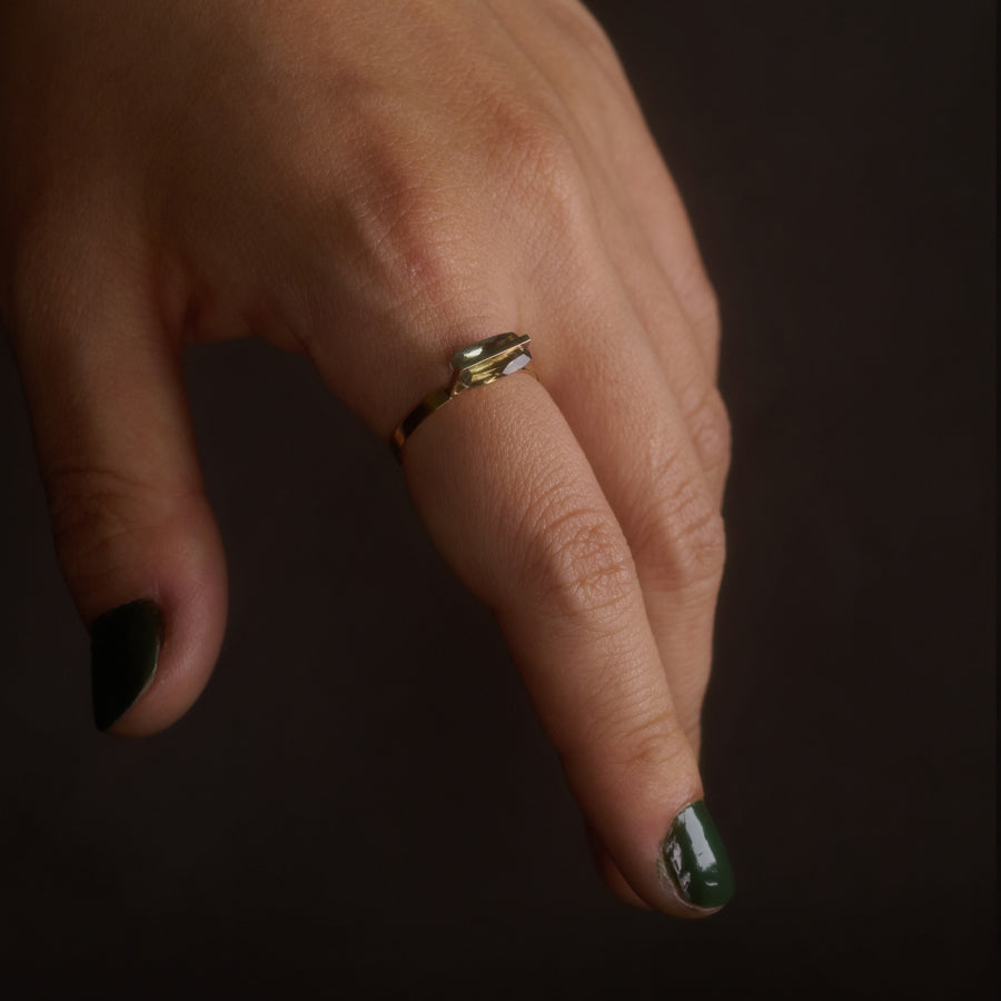 BAND RING OREGON SUNSTONE  #3812