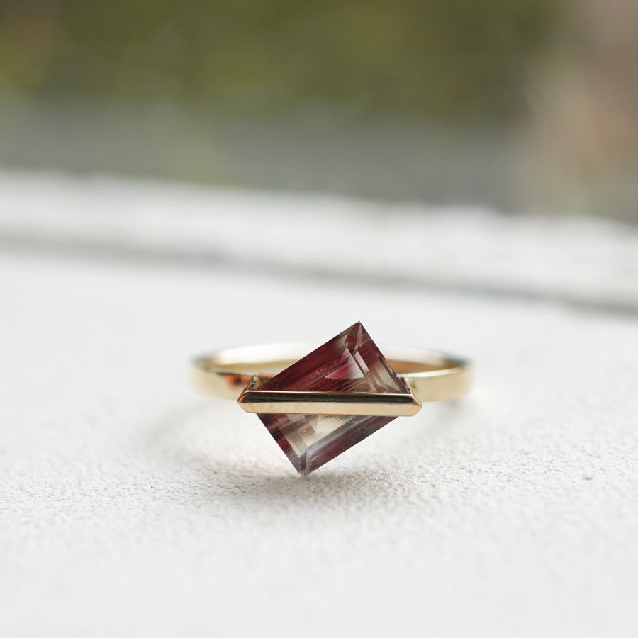 BAND RING OREGON SUNSTONE  #4123