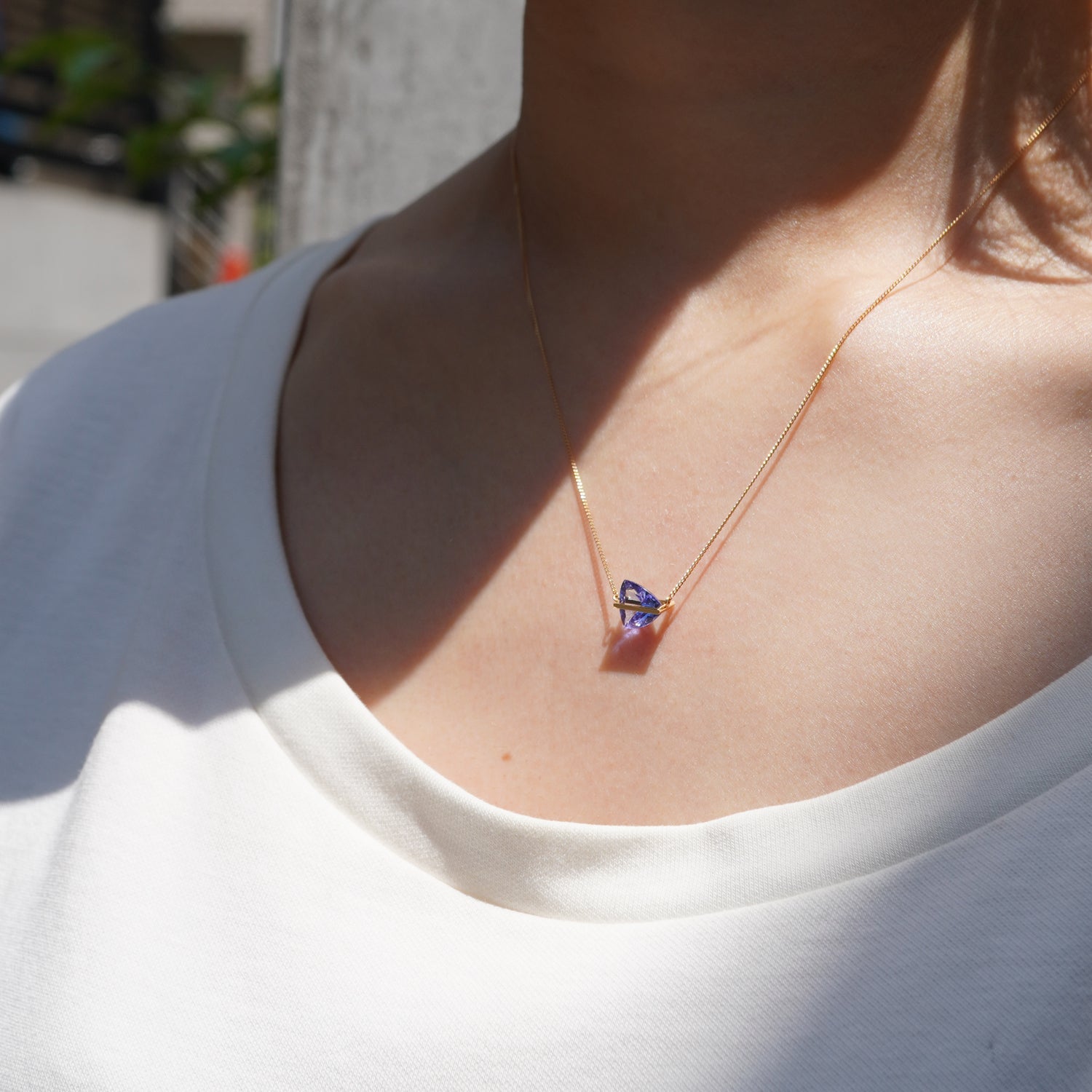 BAND NECKLACE TANZANITE #4106