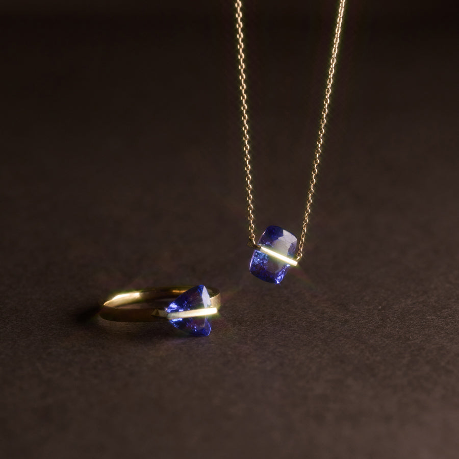 BAND NECKLACE TANZANITE #3996