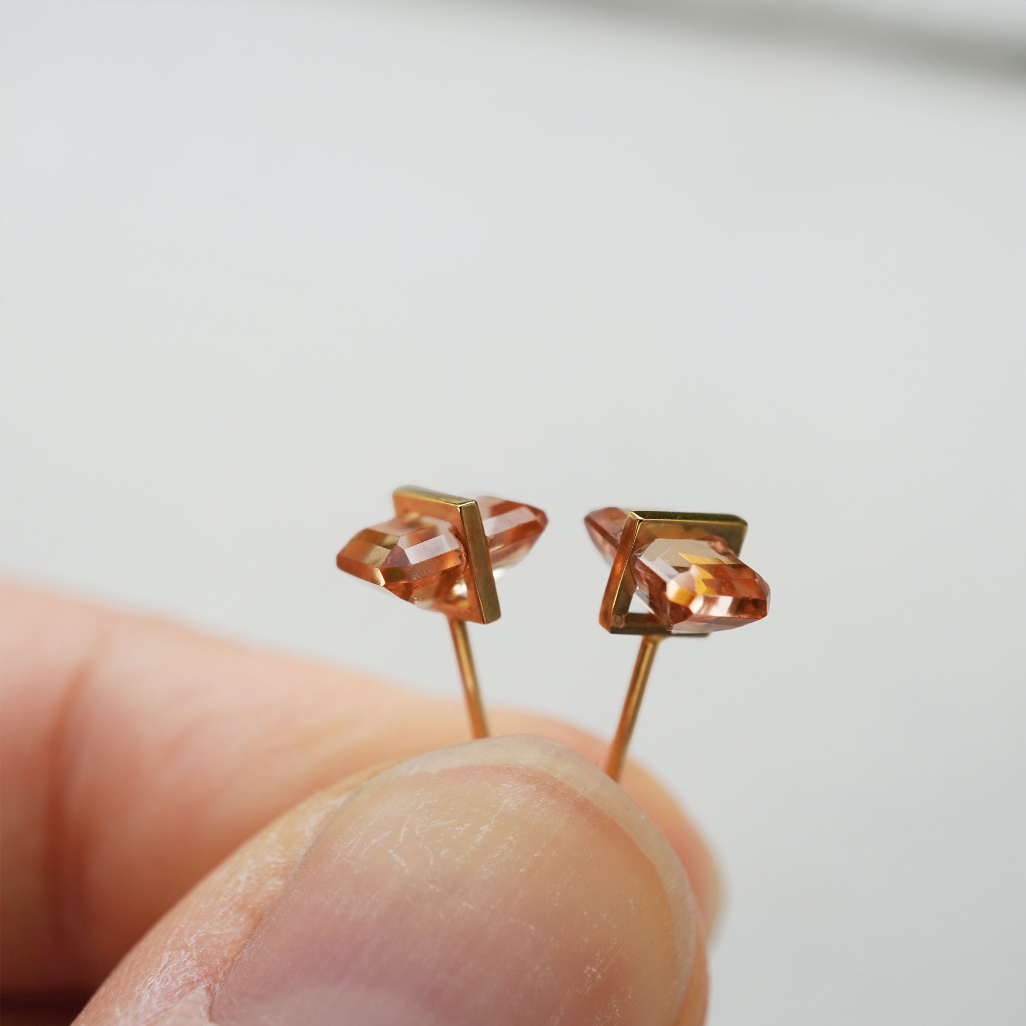 BAND EARRINGS IMPERIAL TOPAZ #3356