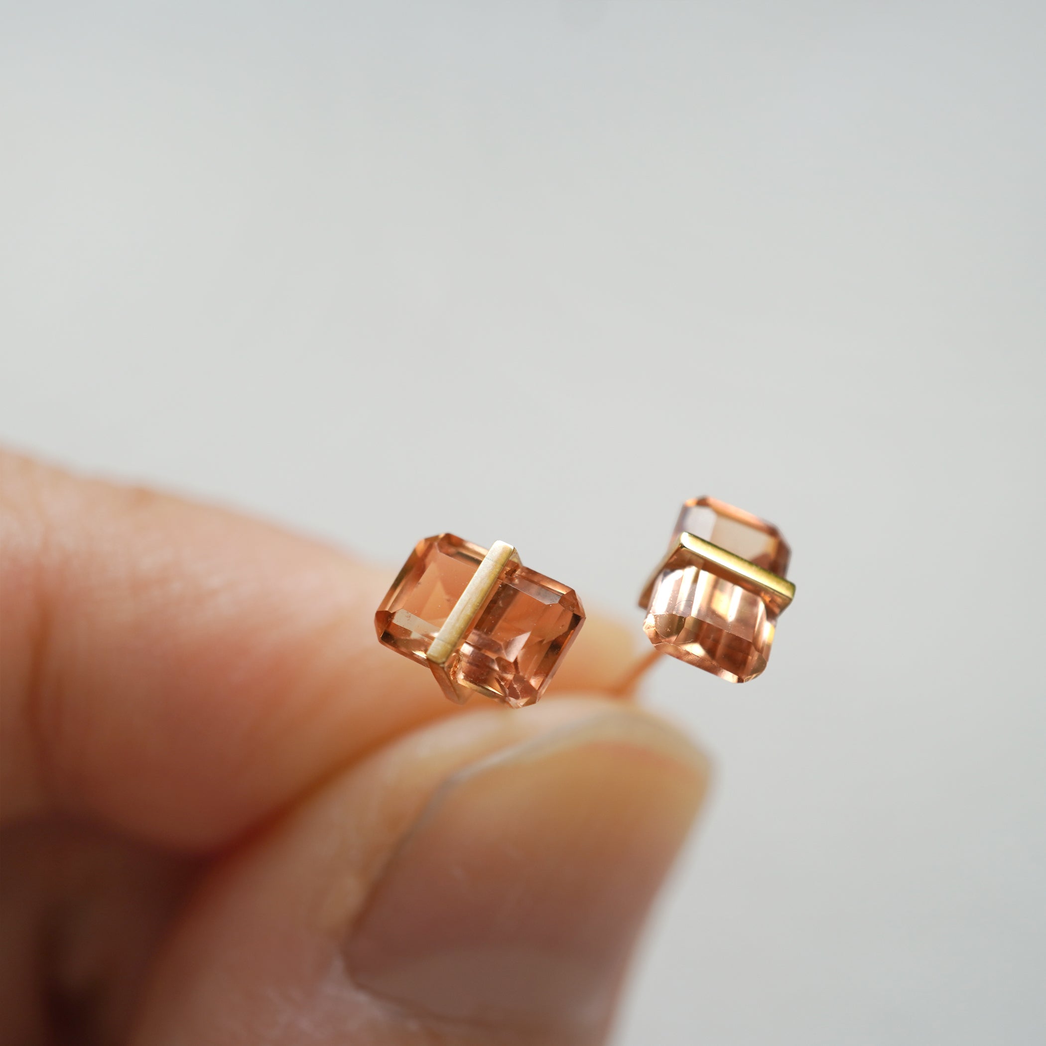 BAND EARRINGS IMPERIAL TOPAZ #3356