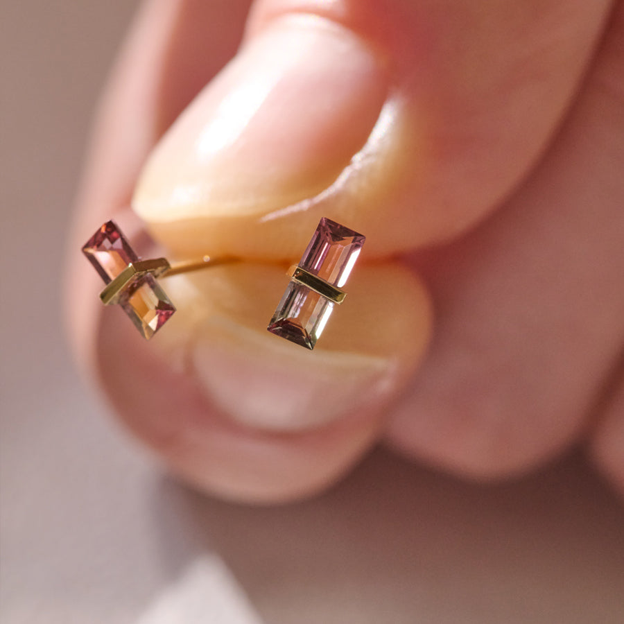 BAND EARRINGS TOURMALINE #4090