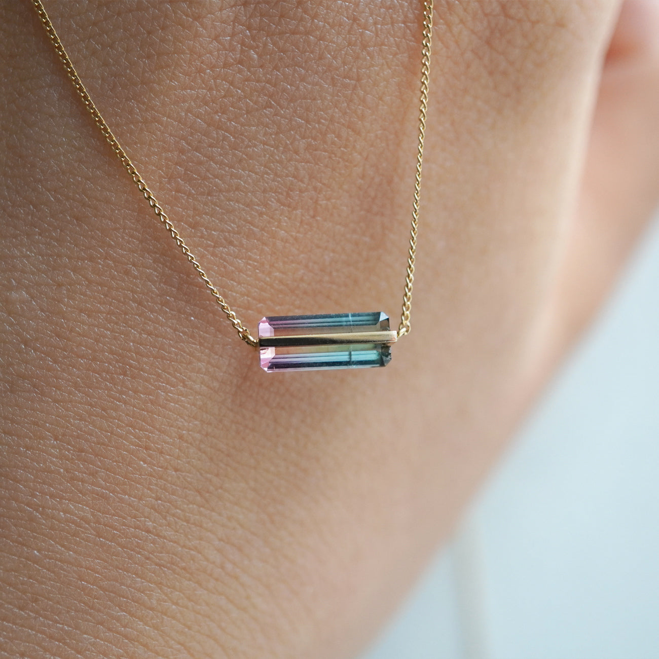 BAND NECKLACE TOURMALINE #3409