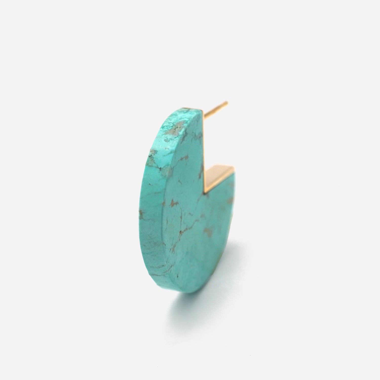 SLICE MINI EARRINGS SINGLE TURQUOISE #3916