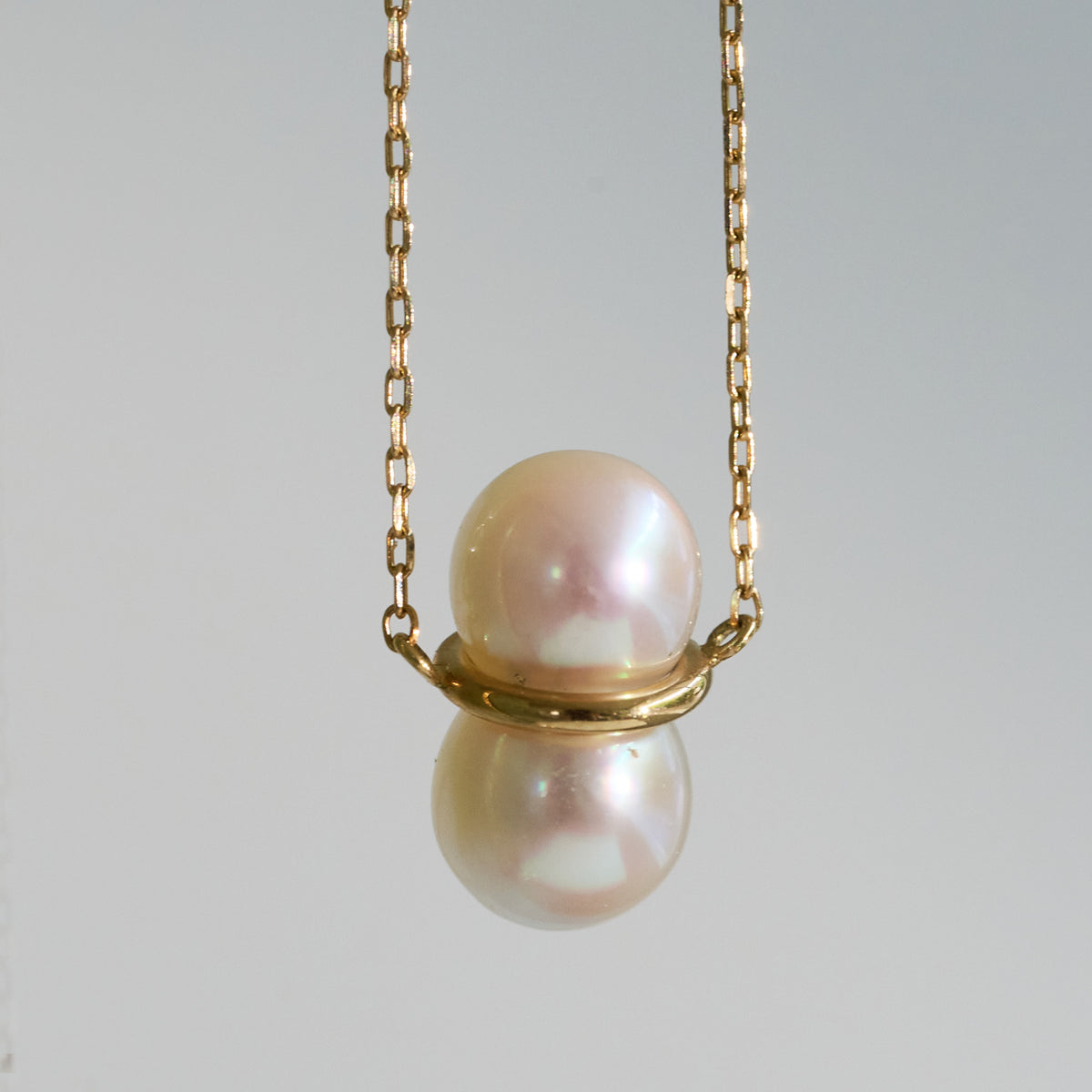 TWIN PEARL NECKLACE L