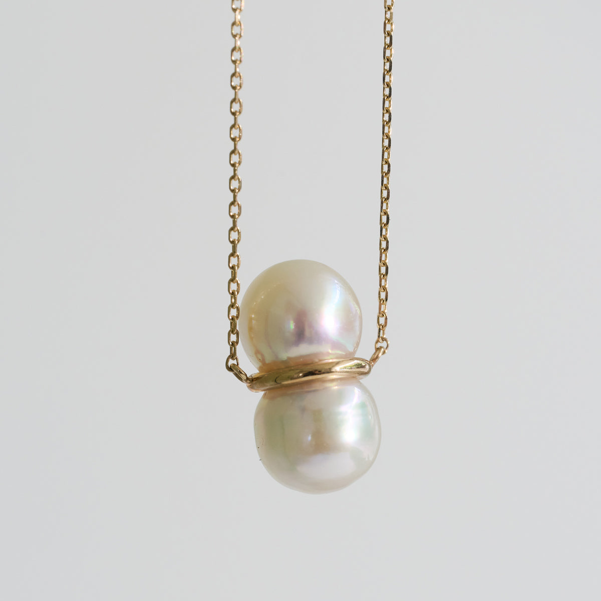 TWIN PEARL NECKLACE M