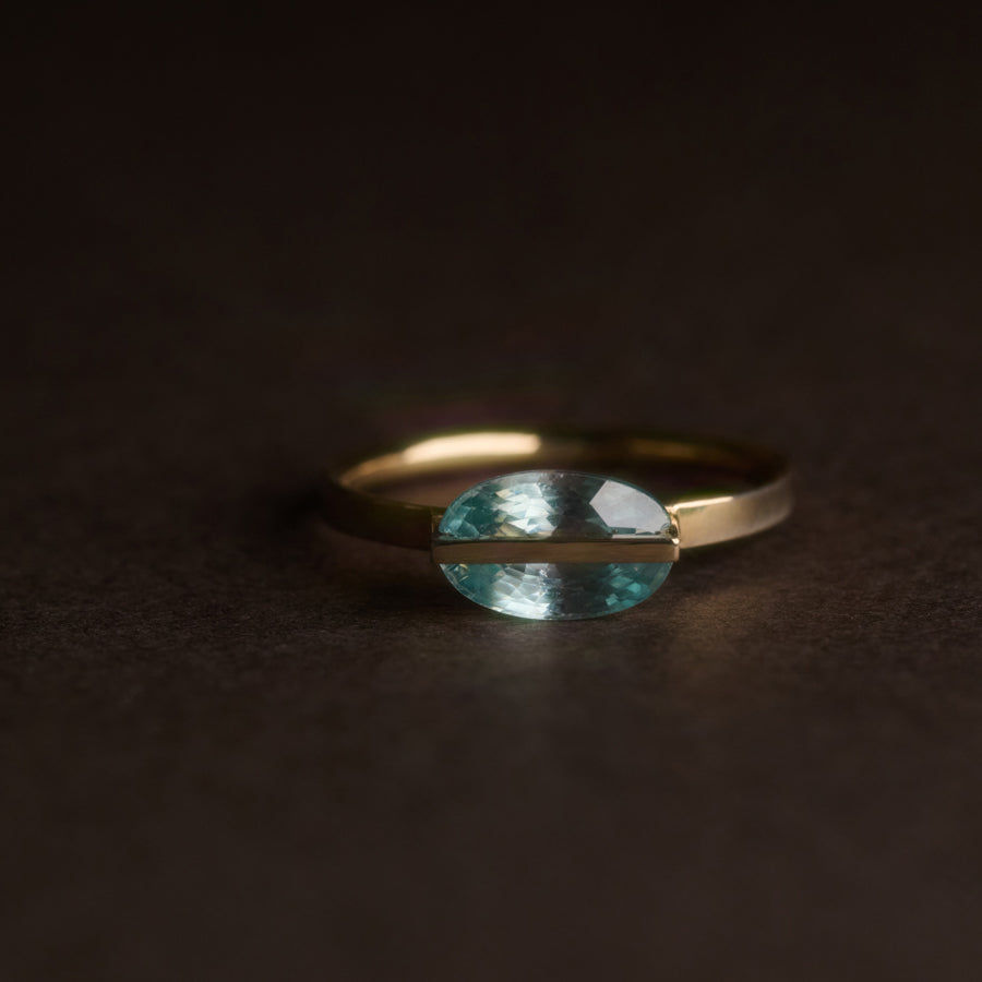 BAND RING BLUE ZIRCON #3990