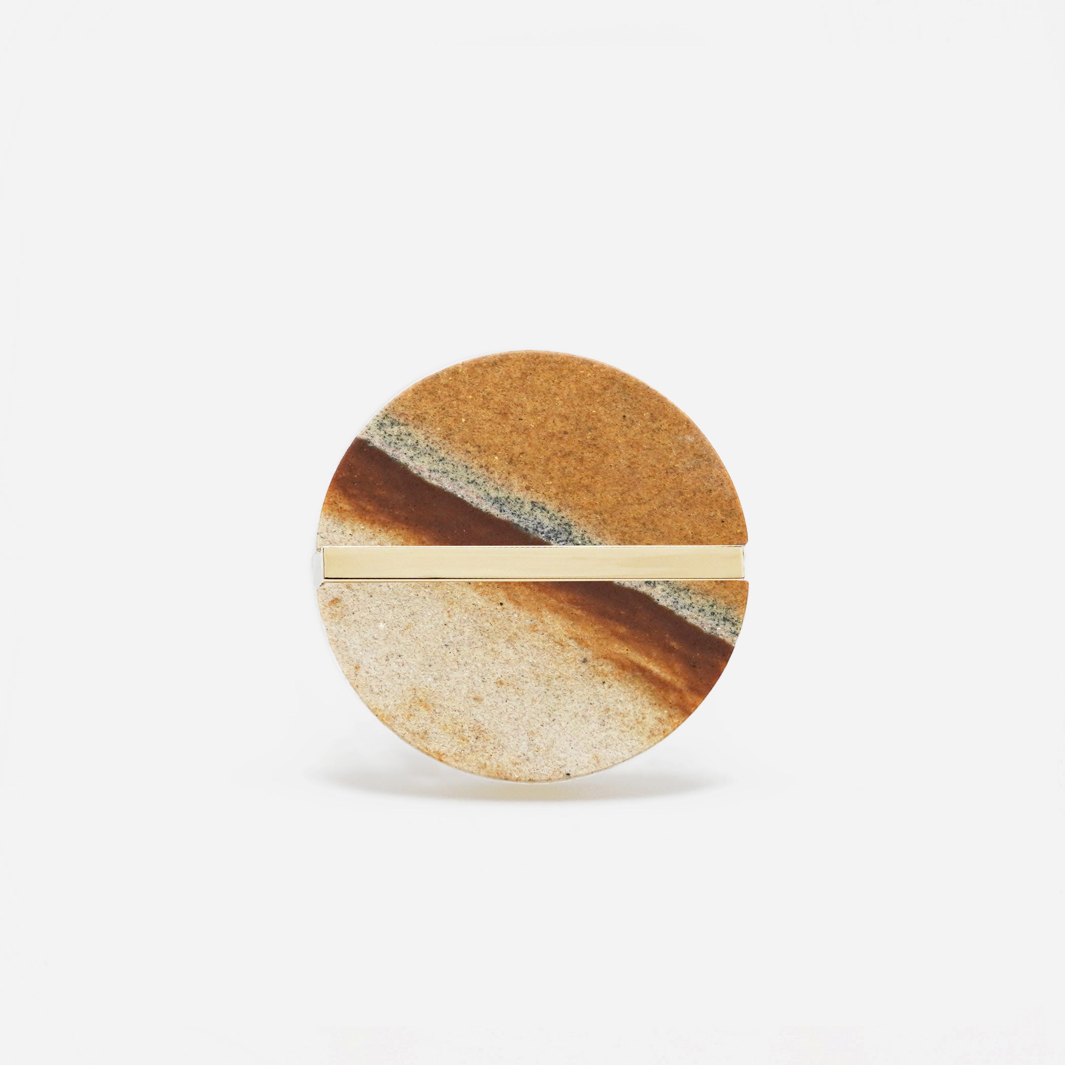 SLICE RING SANDSTONE_januka jewelry
