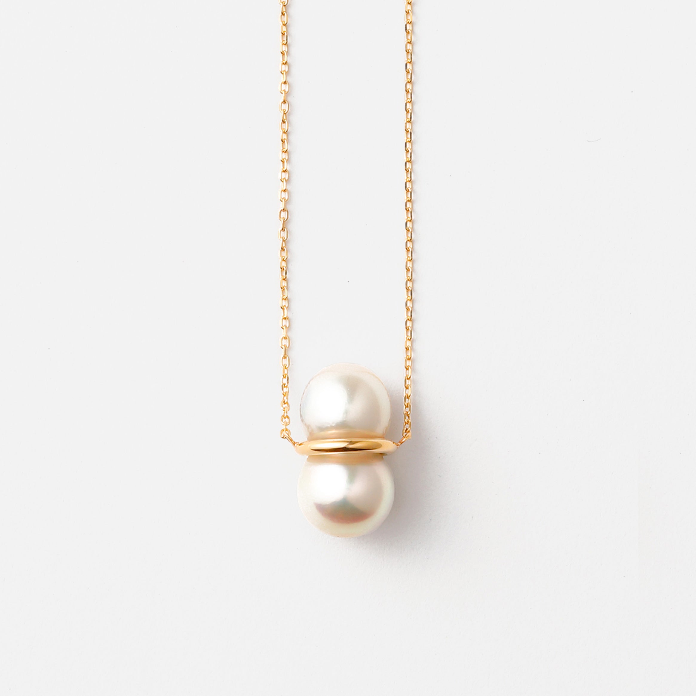 TWIN PEARL NECKLACE L