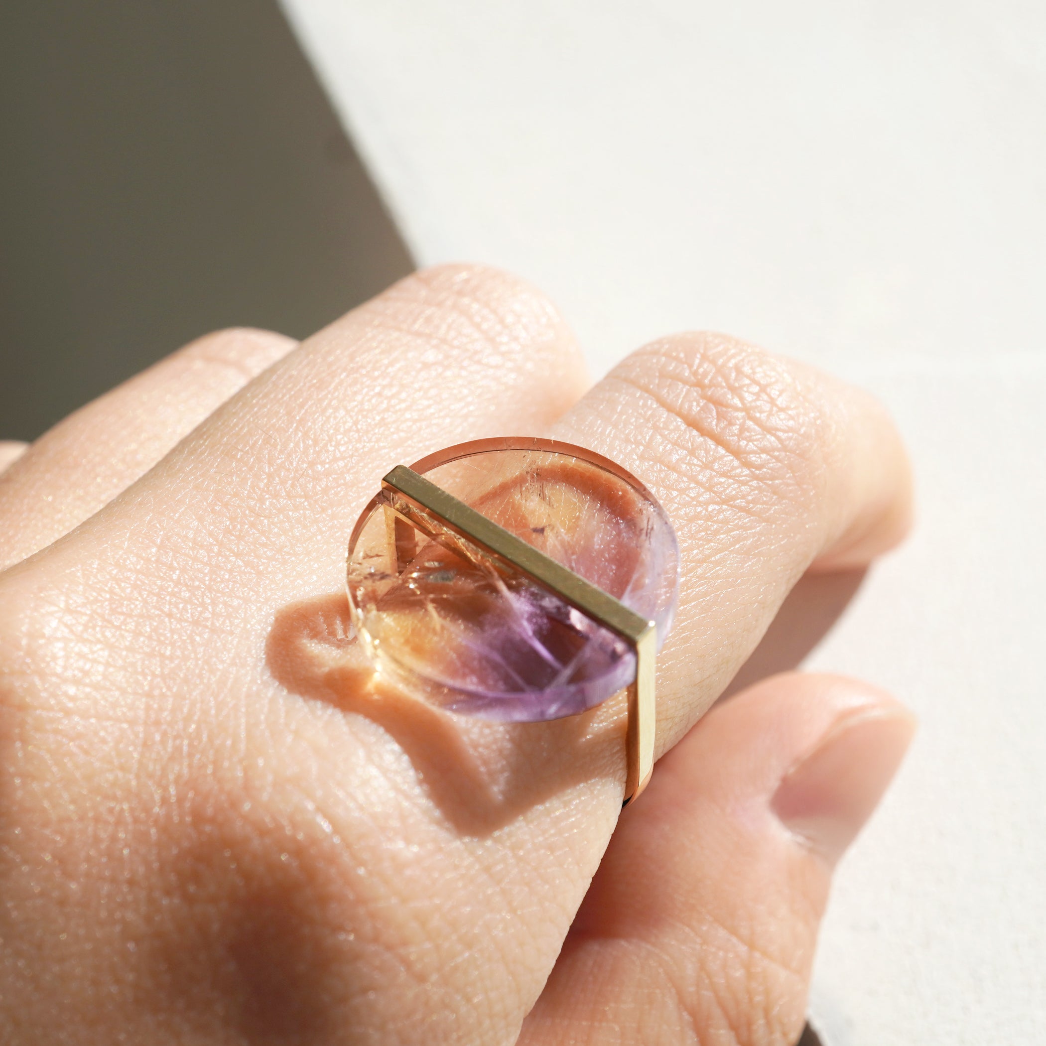 SLICE RING AMETRINE #2784