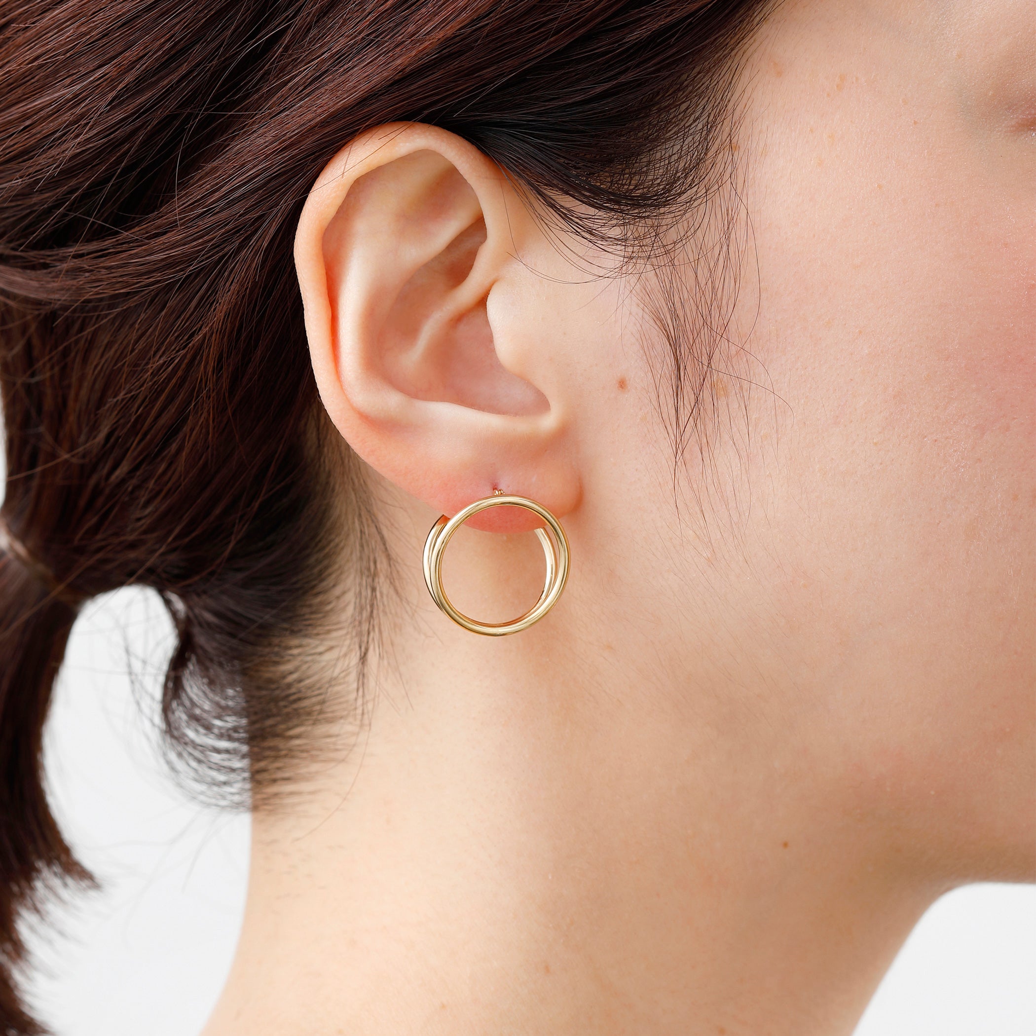 CLIP thick L gold EARRING
