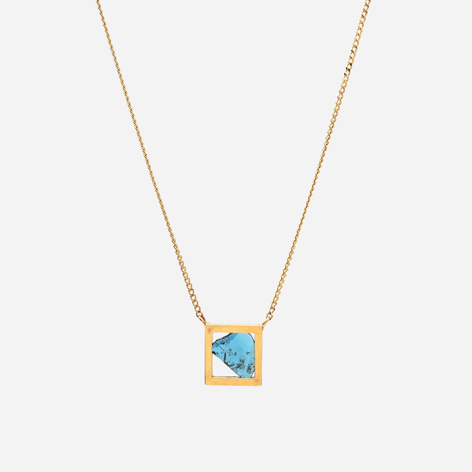 SLICE DIAMOND NECKLACE BLUE #2802