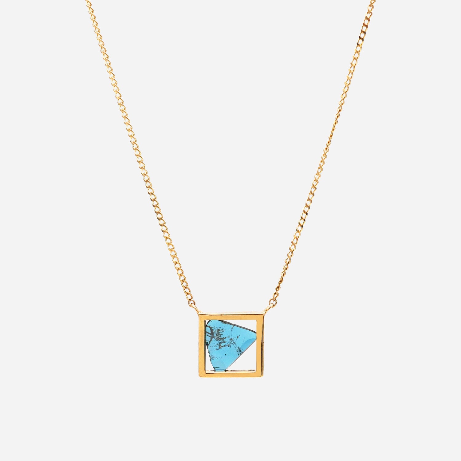 SLICE DIAMOND NECKLACE BLUE #2764