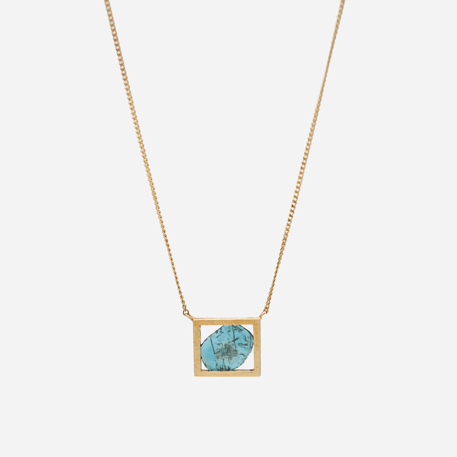 SLICE DIAMOND NECKLACE BLUE #2475